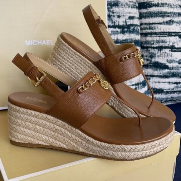 Michael Kors Elsa Wedge Tumbled Leather Luggage WMNS - Picture 8 of 16